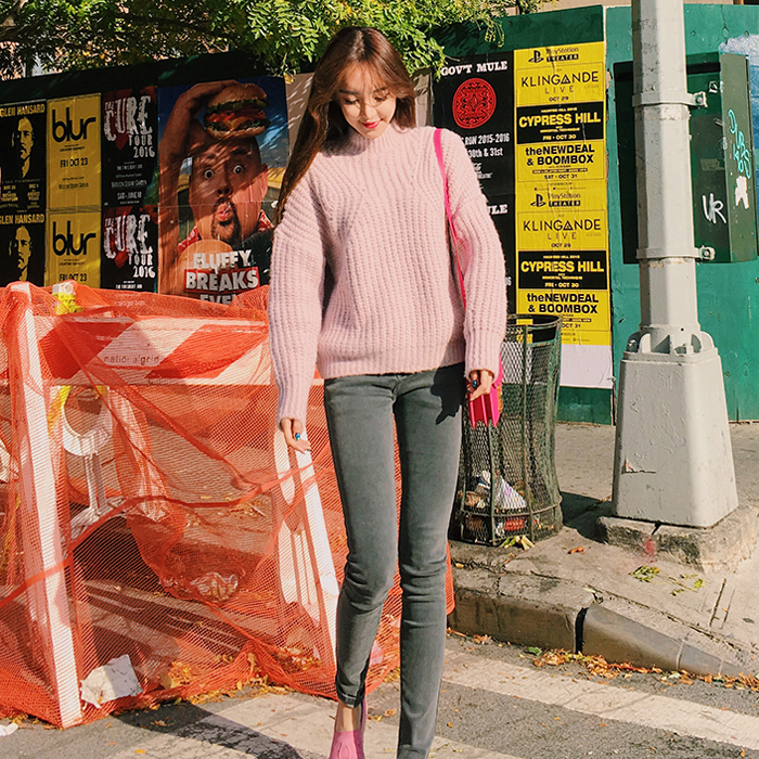 女士针织毛衣打底衫新款洋气时尚,韩国最流行的长款毛衣