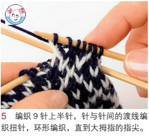 毛线手套的编织教程,毛线手套编织动物图