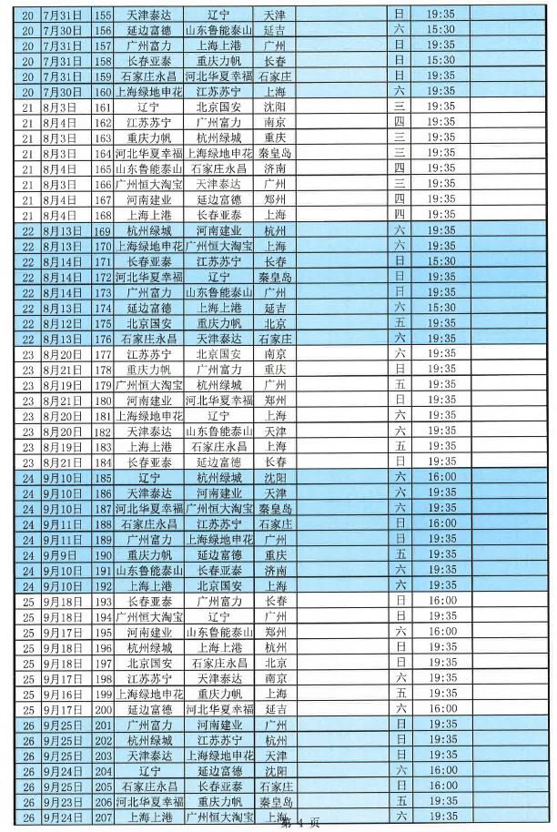 2023年中超赛程表图文,2023中超赛程表完整版