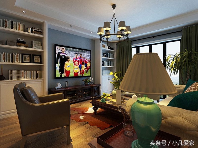 美式风格实景,美式风格精装效果图