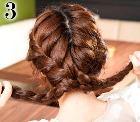 韩式简单发型自编蜈蚣辫短发,简单版蜈蚣辫教程