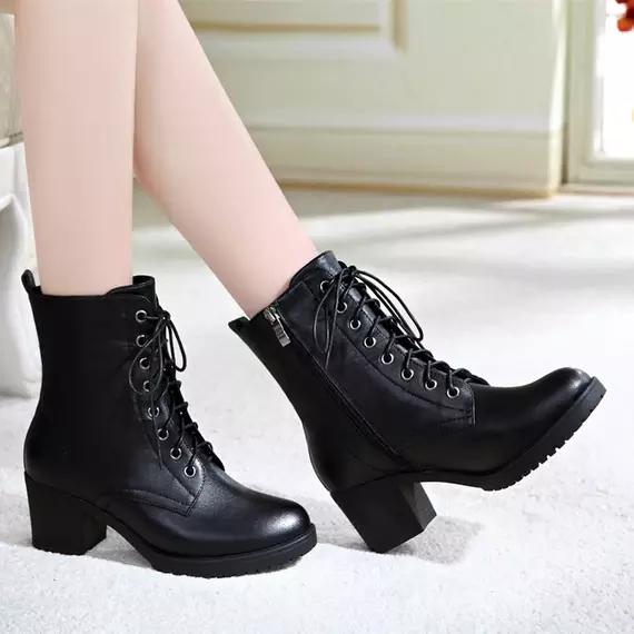 气质短靴英伦风马丁靴女,气质英伦侧双线洋气女短靴