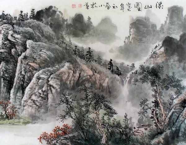 水墨山水画欣赏大全,水墨山水画欣赏贾又福