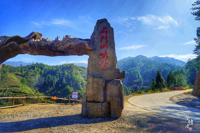 婺源石门山峡谷导游图,婺源石门峡谷值得去吗