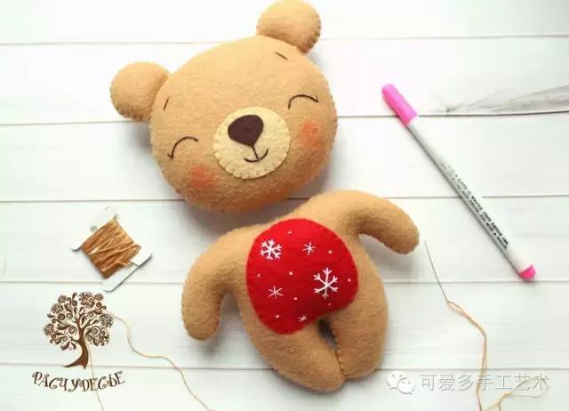 冬天可爱小熊,萌化了的可爱小熊怎么做