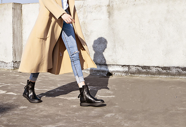 矮个子腿粗的穿筒高15厘米的短靴,洋气好看女短靴