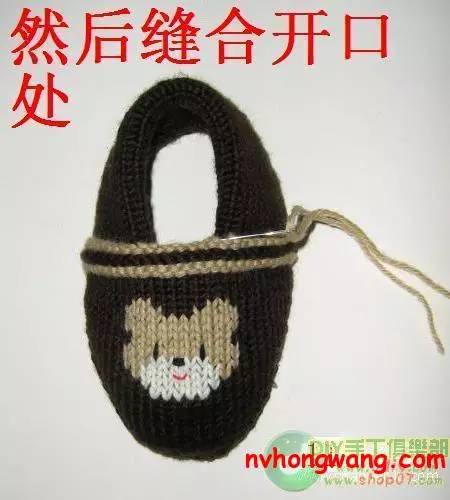 毛线拖鞋的编织方法图解小猫,可爱兔毛线拖鞋编织