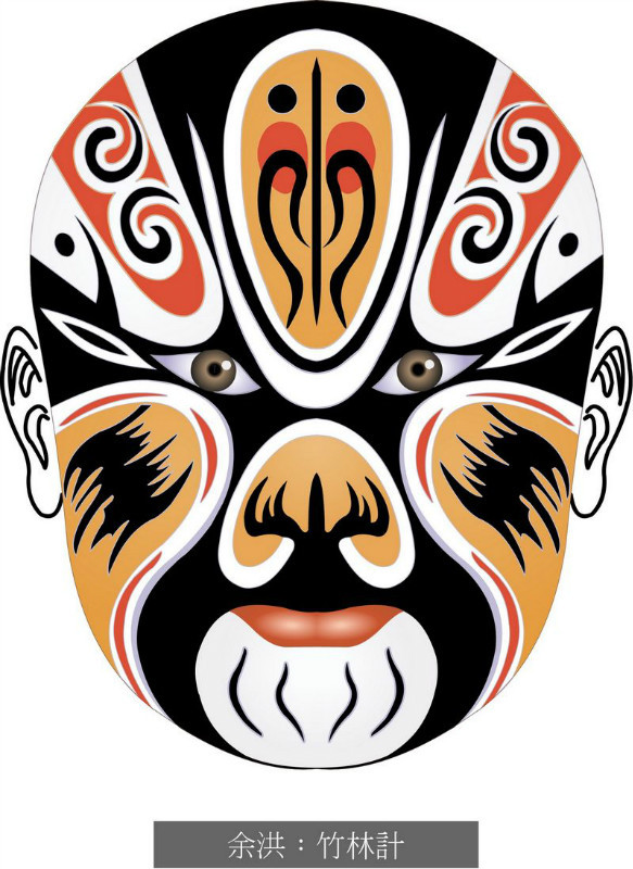 国粹脸谱重组画,国粹创意经典脸谱