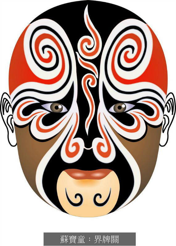 国粹脸谱重组画,国粹创意经典脸谱