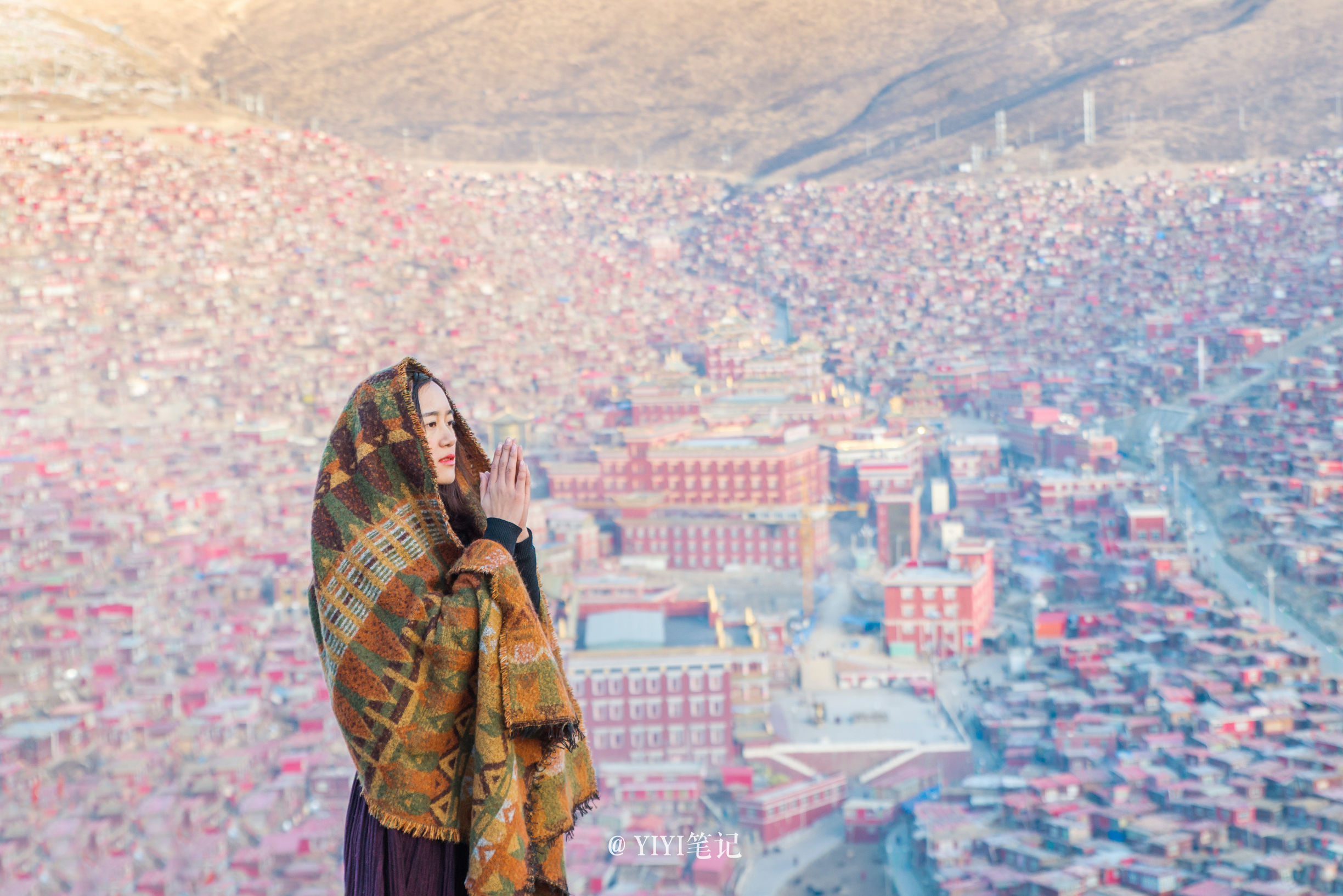 色达的冬天的美景,冬天的色达