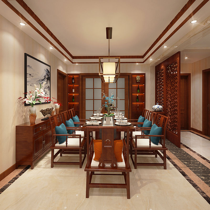 中式五福盈门装修效果图,五福盈门装修