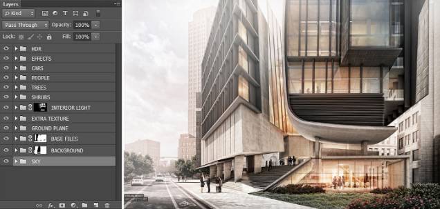 建筑效果设计用软件,建筑渲染效果图后期制作