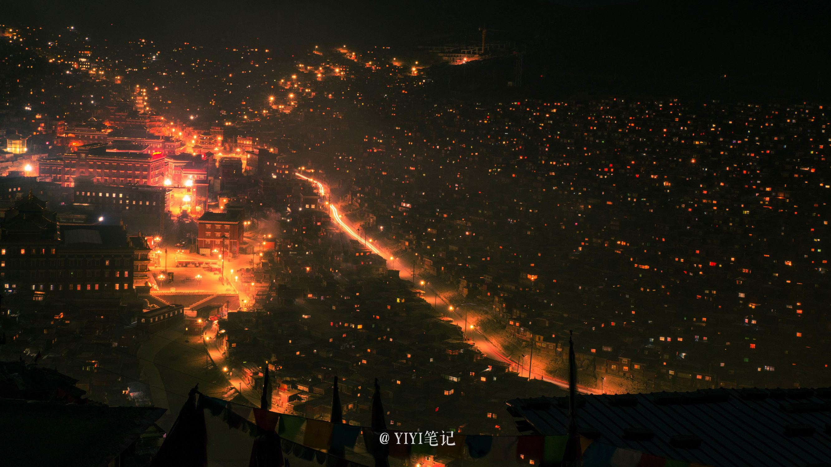 色达的冬天的美景,冬天的色达