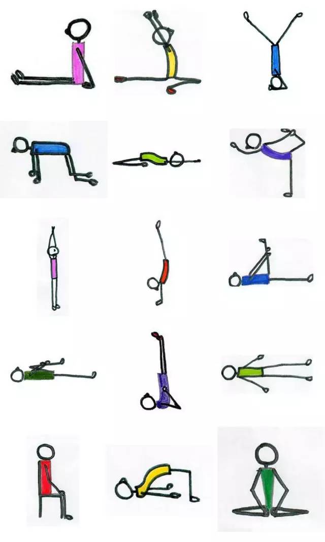 超全瑜伽小人绘画,瑜伽小人绘画技巧视频