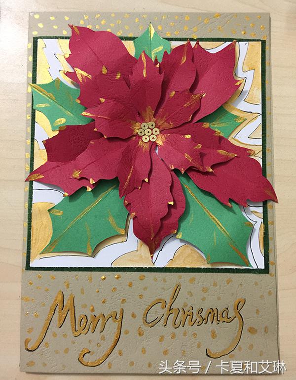 圣诞节简单手工做贺卡送给妈妈,圣诞贺卡手工制作简单易学