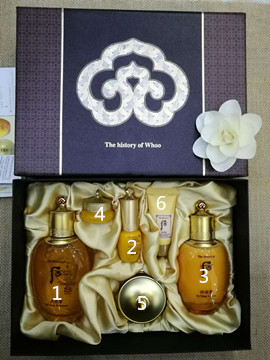 Whoo后拱辰享、天气丹等套盒包含正装赠品名称和使用顺序