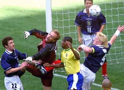 1998年法国世界杯16强对阵图,1998法国世界杯巴西vs摩洛哥