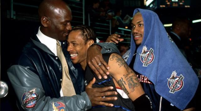 乔丹和艾弗森对位,乔丹和科比詹姆斯还有艾佛森