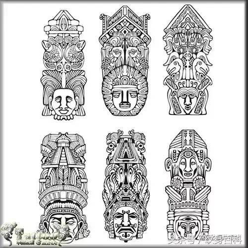 玛雅图腾纹身,纹身玛雅图腾男手臂