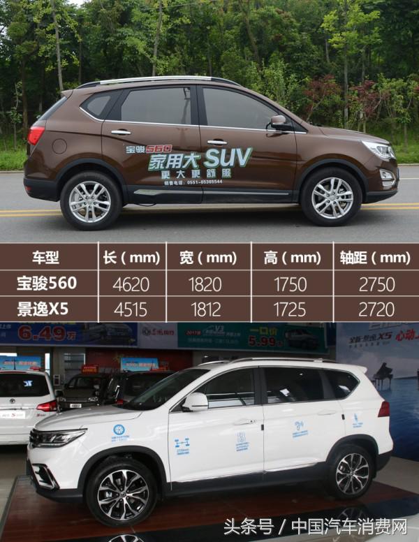 宝骏560黑马七座,宝骏560景逸x5哪个好