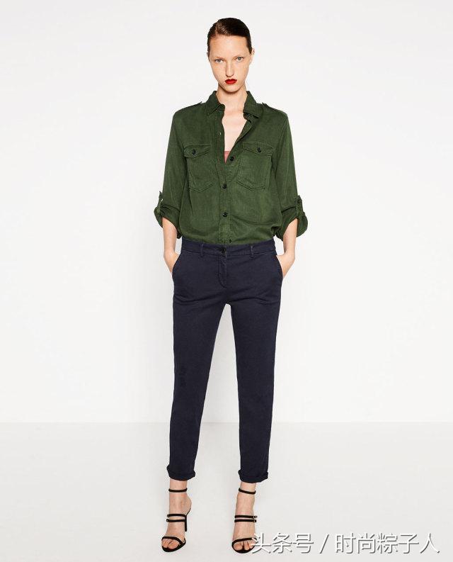 想做英姿飒爽的自己,洋气小个子时髦外套军绿色