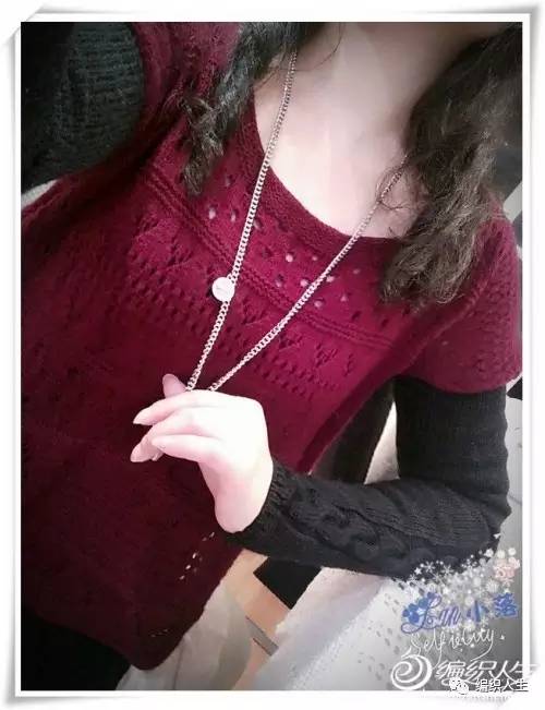 仿貂毛辣妹镂空圆领黑色针织衫,手工织毛衣薄款女士时尚潮流