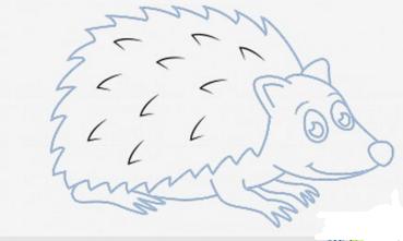 刺猬简笔画简单又漂亮,刺猬简笔画冬眠