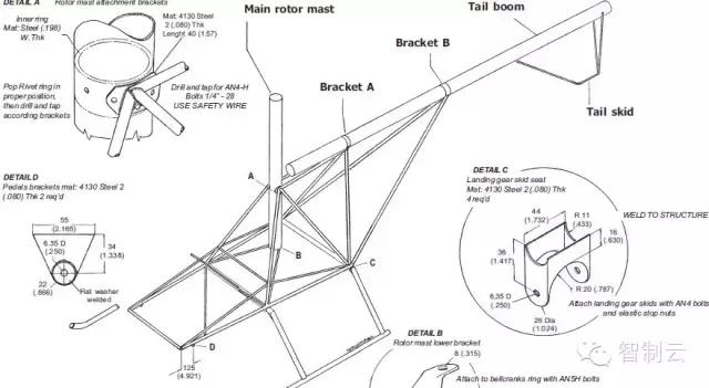 自制3d直升飞机图纸,自制直升飞机构造图解