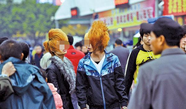 帅气迷人杀马特,杀马特另类发型