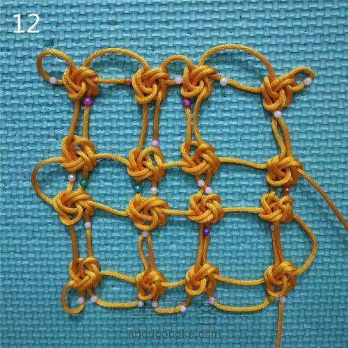 幻彩绳结编织,手绳编织平结双色