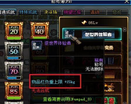 dnf增加物品栏负重上限,dnf哪个装备加物品栏负重上限