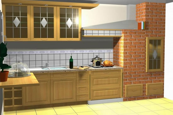 大信整体橱柜新中式装修,大信中式风格厨房