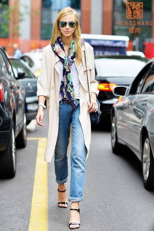 爱马仕女士丝巾系法,女士衬衣丝巾怎么系