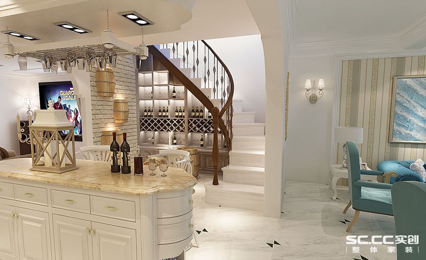 青岛红岛装修,青岛保利红岛湾别墅130平装修