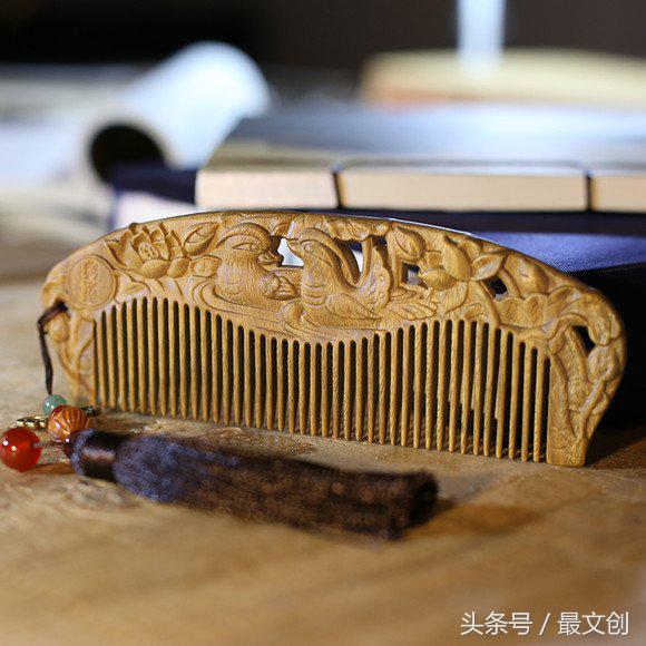 绿檀木梳事事如意,绿檀木梳小鹿