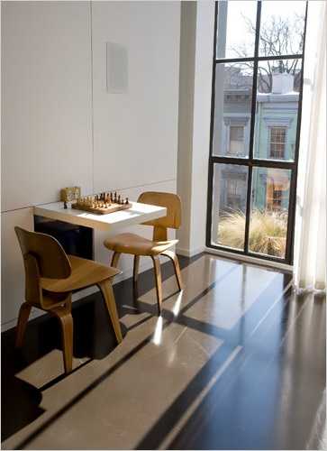 30平正方形房间设计,壁挂折叠桌小户型效果图