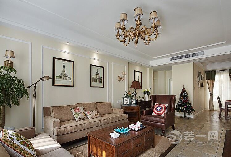 华侨城120平美式装修,装修效果图华侨城简约现代武汉