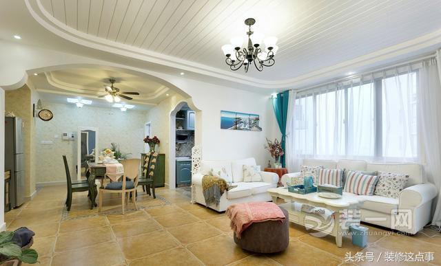 140平米地中海风格装修效果图,汇君城140平米三室轻奢装修风格