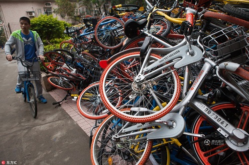 共享单车违停占停车位,共享单车乱停乱放报交警有用吗