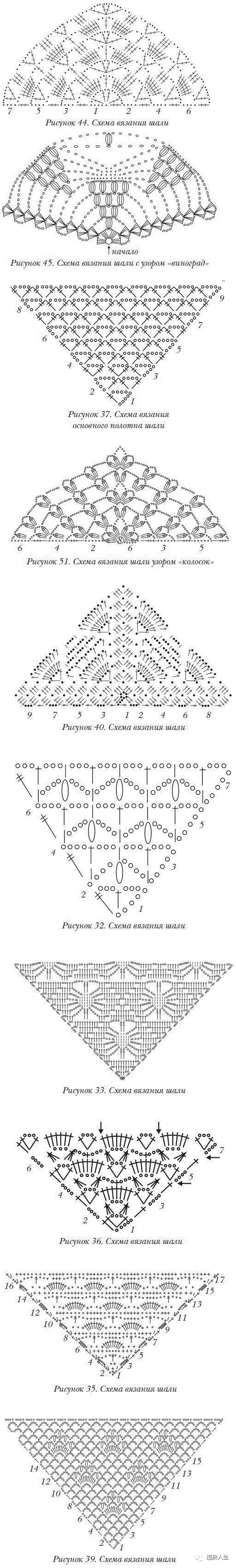 斗篷式披肩毛衣编织图解教程,三角围巾披肩的编织图解教程