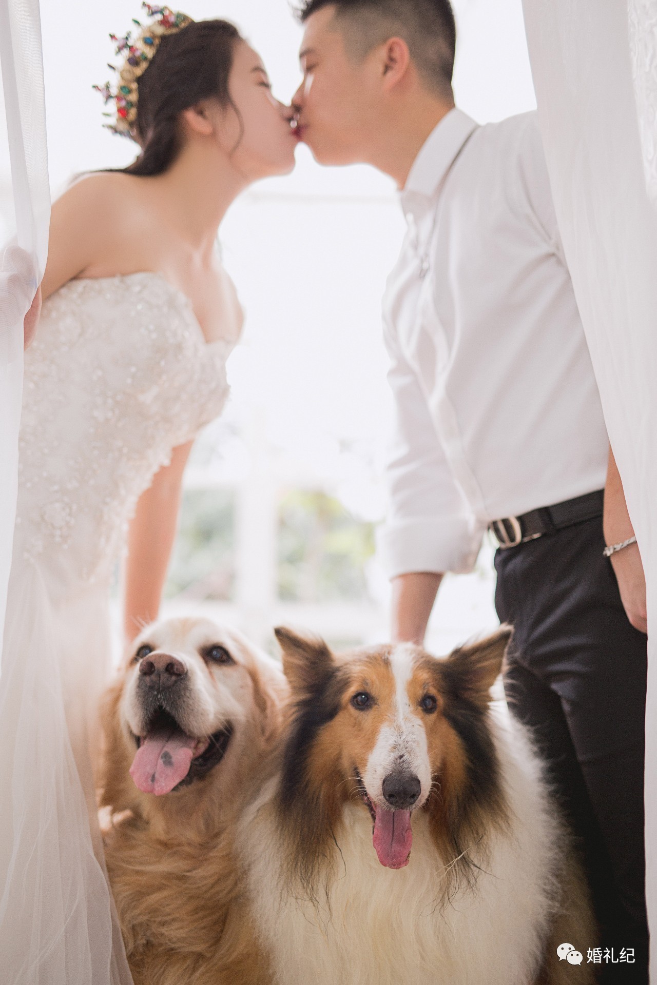 林依晨婚纱照独特美艳,林依晨甜蜜瞬间