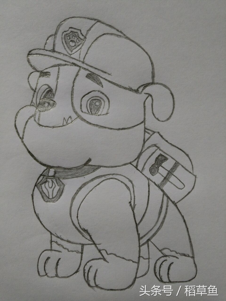 画汪汪队简笔画教程,简笔汪汪队的画法