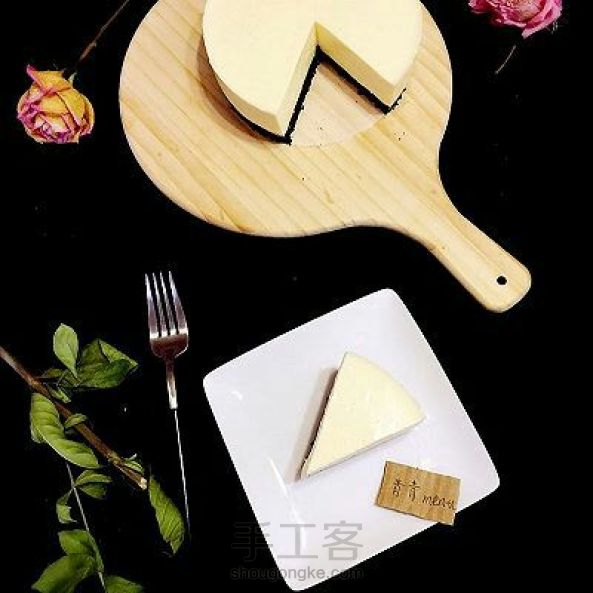 酸奶冻芝士蛋糕摆盘,酸奶冻芝士蛋糕6寸