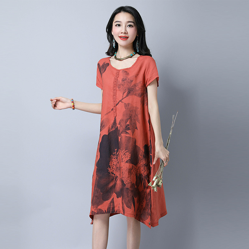 充满韵味，让人向往的民族风棉麻长裙