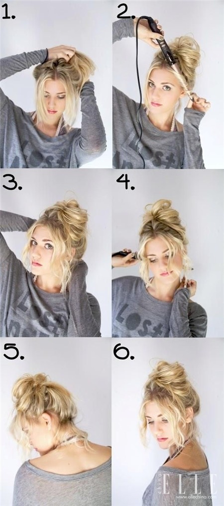 发量少慵懒丸子头减龄又时髦,时尚显高发型丸子头