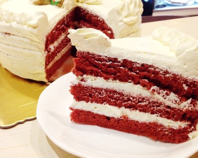 红丝绒盒子蛋糕芒果白雪测评,牛奶红丝绒蛋糕