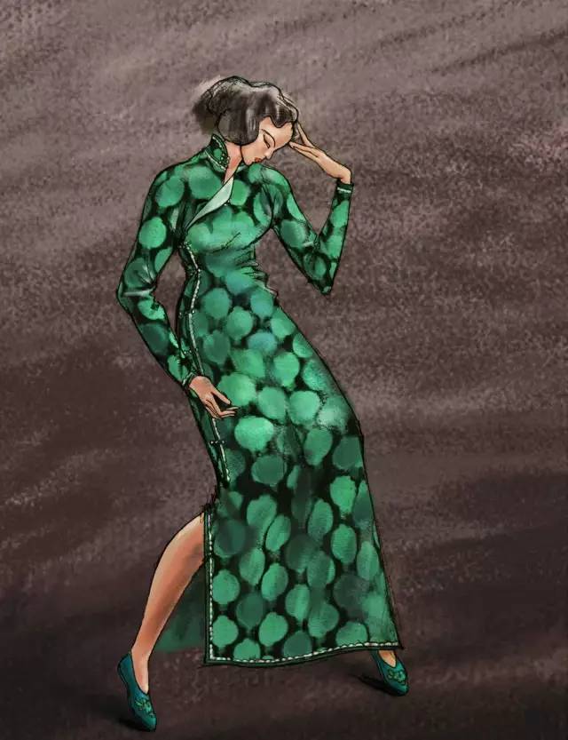 金陵十三钗玉墨旗袍造型,复古旗袍妆金陵十三钗