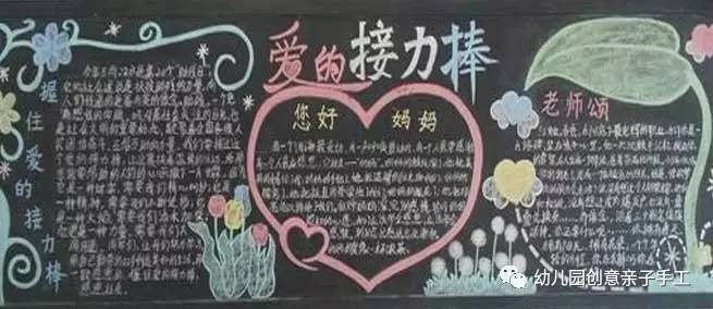 感恩母亲节黑板报简单又漂亮,母亲节母爱的黑板报
