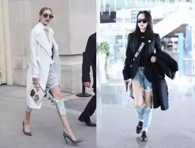 渔网袜潮酷搭配,破洞渔网袜穿搭