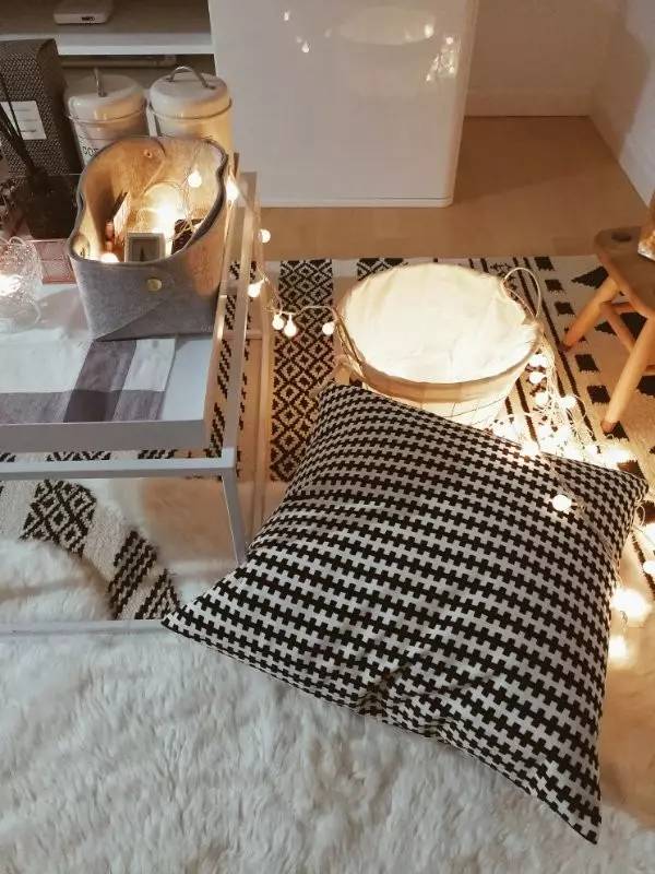 她改了两扇门，将家装成网图中的模样